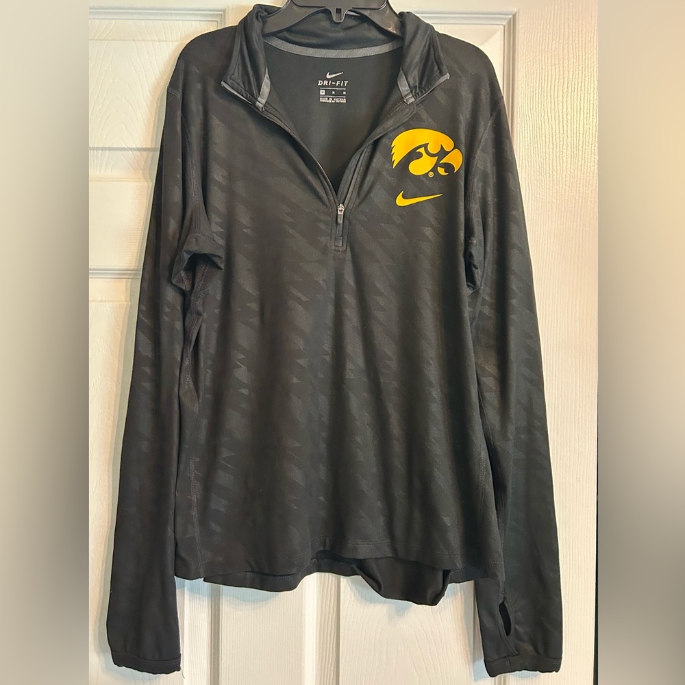 Nike Black and Gold Quarter-Zip Pullover